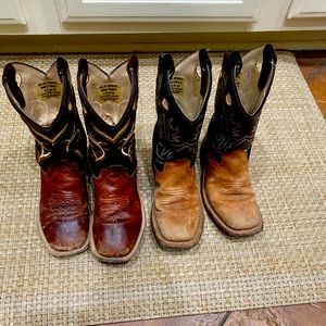2 pair of boys size 12 used boots